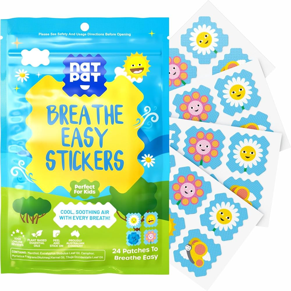 NATPAT Breathe Easy Stickers - Stuffy Patch for Kids and Adults - All-Natural Cold and Allergy Re... | Amazon (US)