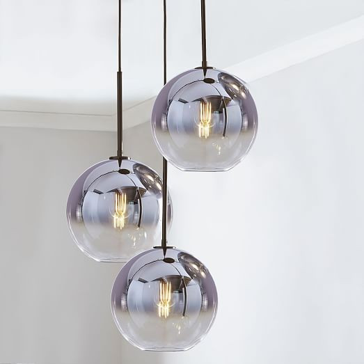 Build Your Own - Sculptural Glass 3-Light Chandelier | West Elm (US)