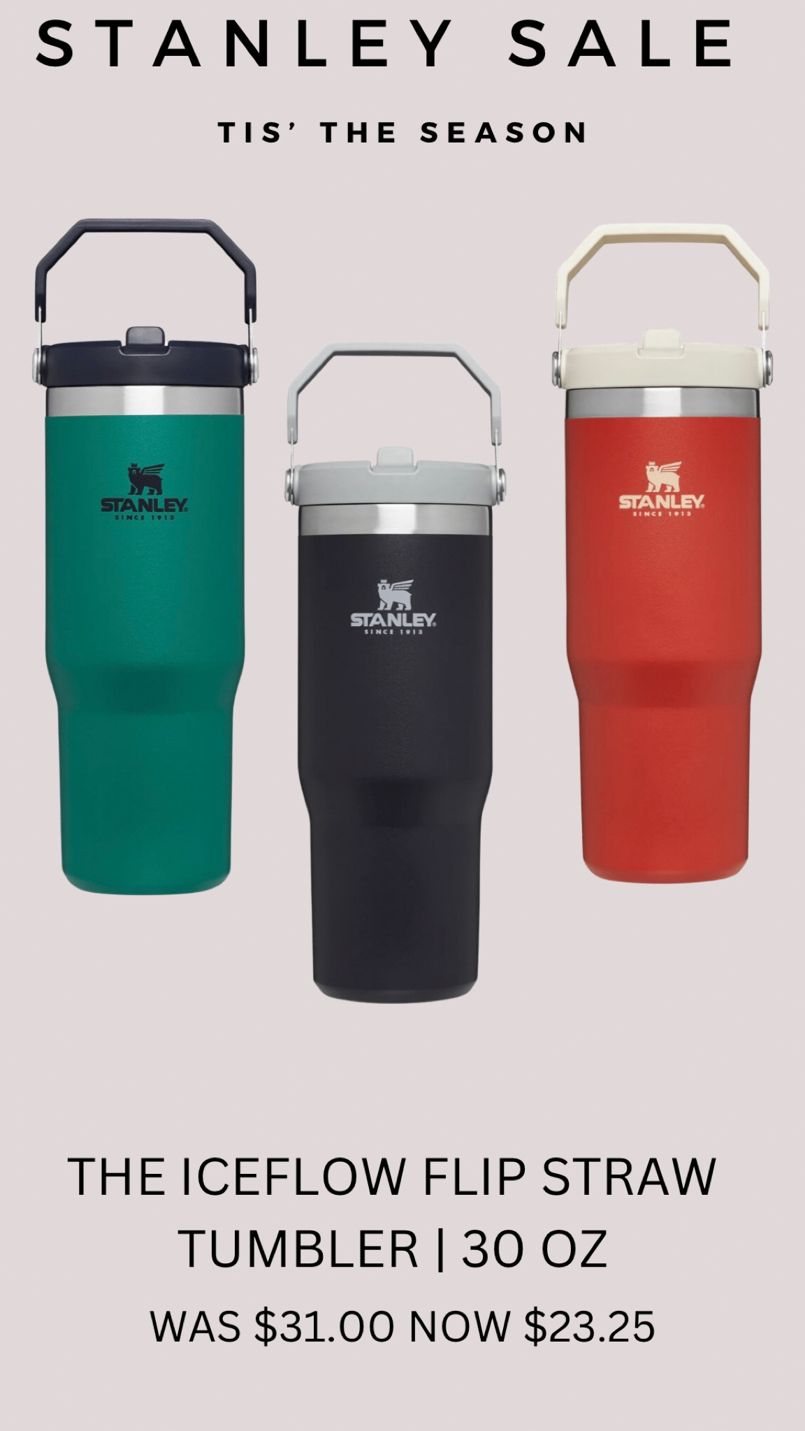 Stanley iceflow flip straw tumbler back in stock and on sale! Stock up for the holidays! 
#stanley #restockalert #tumbler #cup
#holidaygift #waterbottle #christmasgift
#LTKsalealert #LTKHoliday #LTKhome

#LTKGiftGuide #LTKHoliday #LTKsalealert