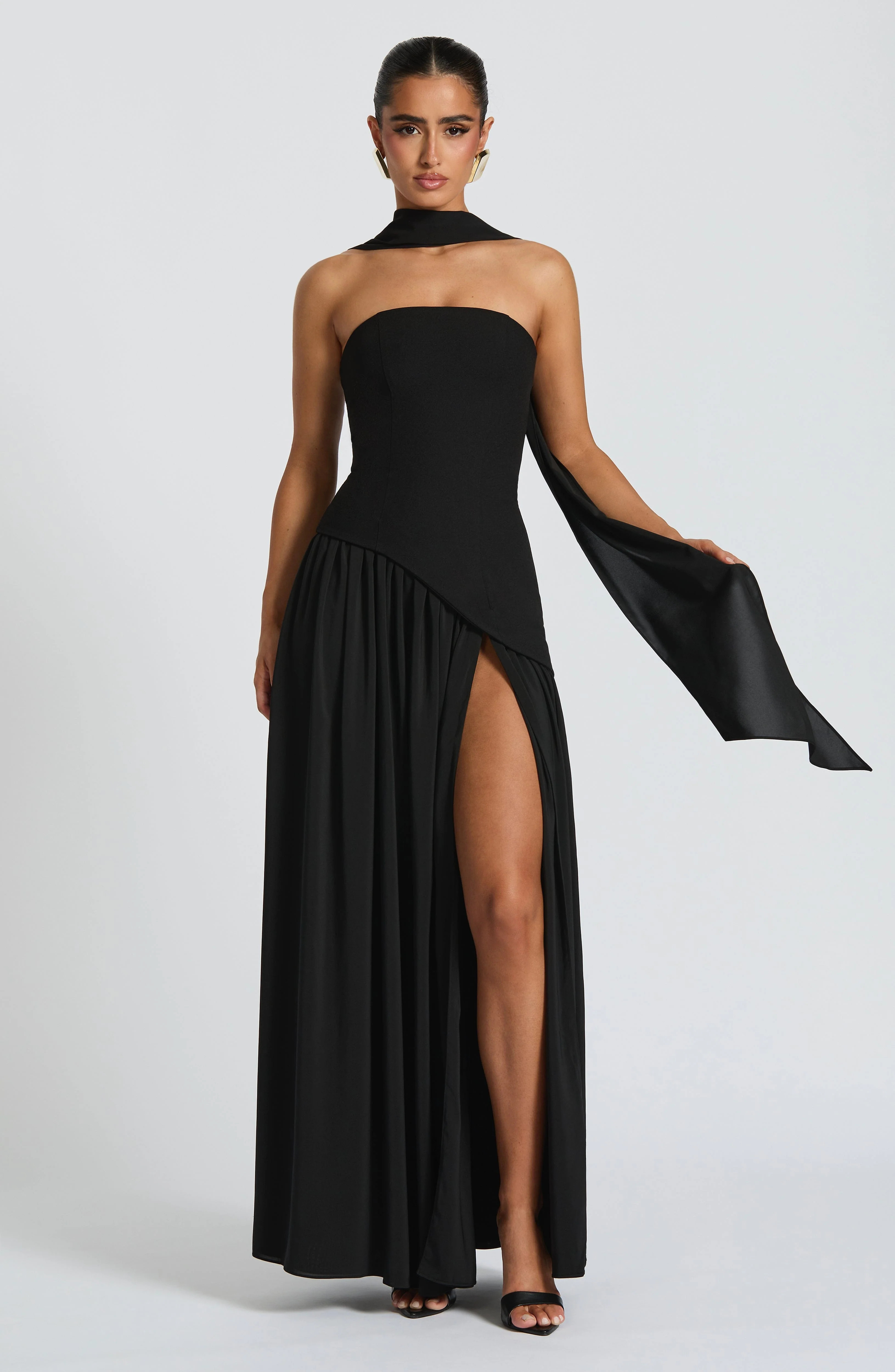 Maliyah Maxi Dress - Black | Babyboo (global)