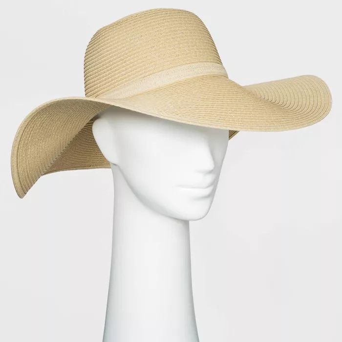 Women&#39;s Packable Essential Straw Floppy Hat - A New Day&#8482; Natural | Target