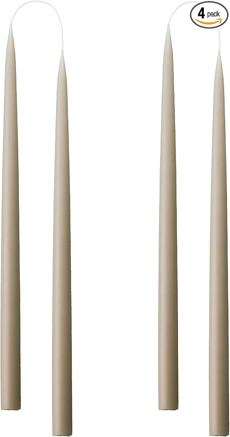 Kunstindustrien® Taper Candles – Set of 4, 13.8" – Made in Denmark, Long Burning Candles 15h... | Amazon (US)
