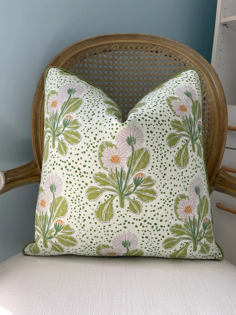 Lulie Wallace "Georgia" one or both sides designer pillow cover. Floral decorative pillow cover. ... | Etsy (US)