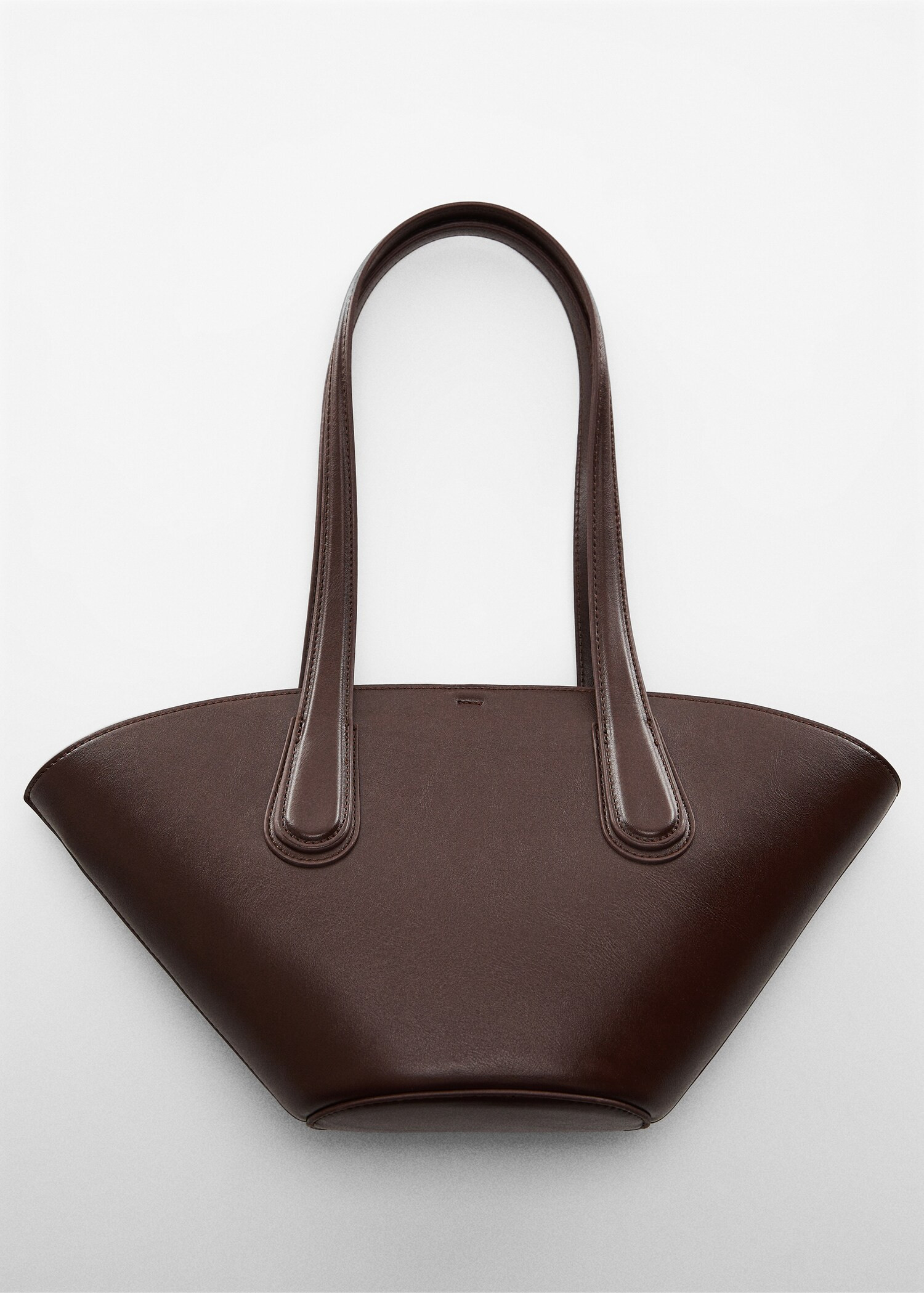 Leather-effect shopper bag | MANGO (US)