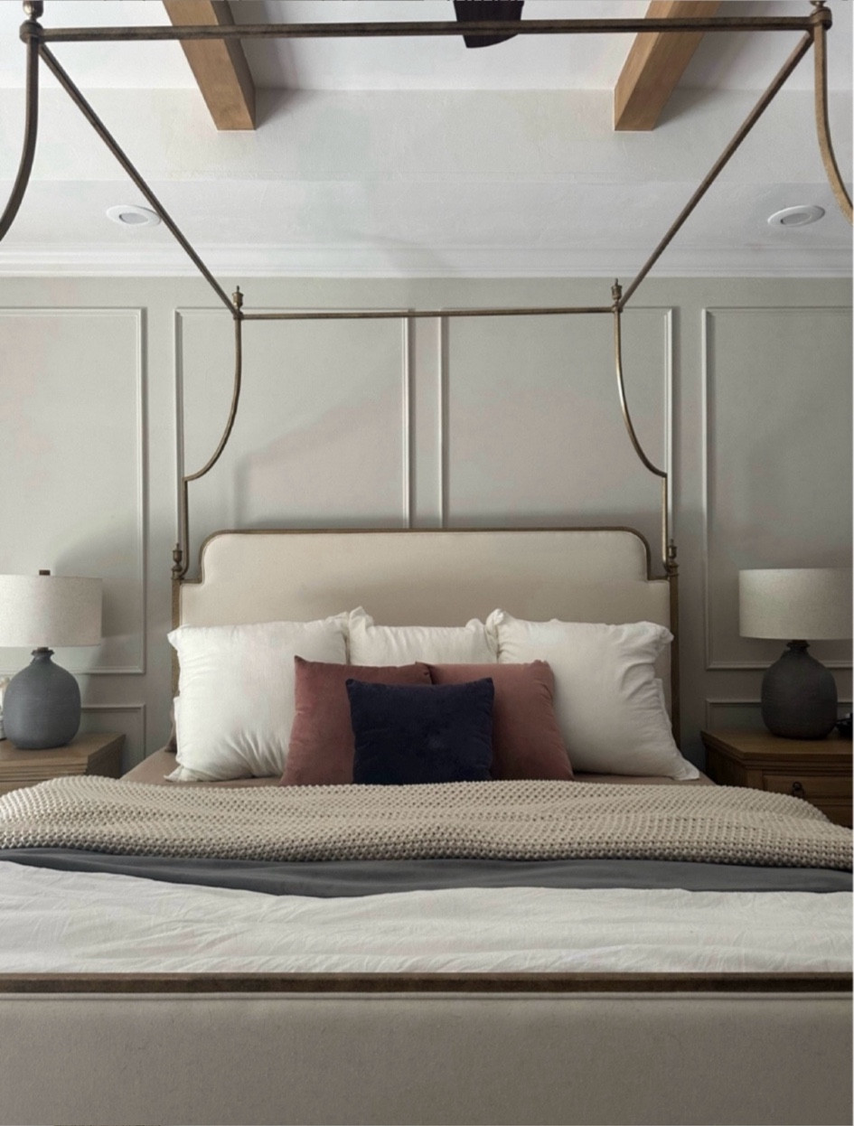 Brass gold canopy upholstered bed vintage magical bedroom 

#LTKHome #LTKStyleTip #LTKSaleAlert