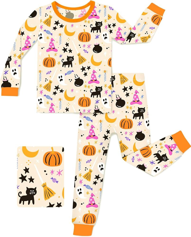 Bamboo Viscose Toddler Girls Kids Pajama Sets Short Summer Cool Snug fit Sleepwear Pjs 2pcs Set | Amazon (US)