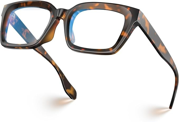 VISOONE Chunky Square Blue Light Blocking Glasses with Anti Computer Glare for Working Women Men ... | Amazon (US)