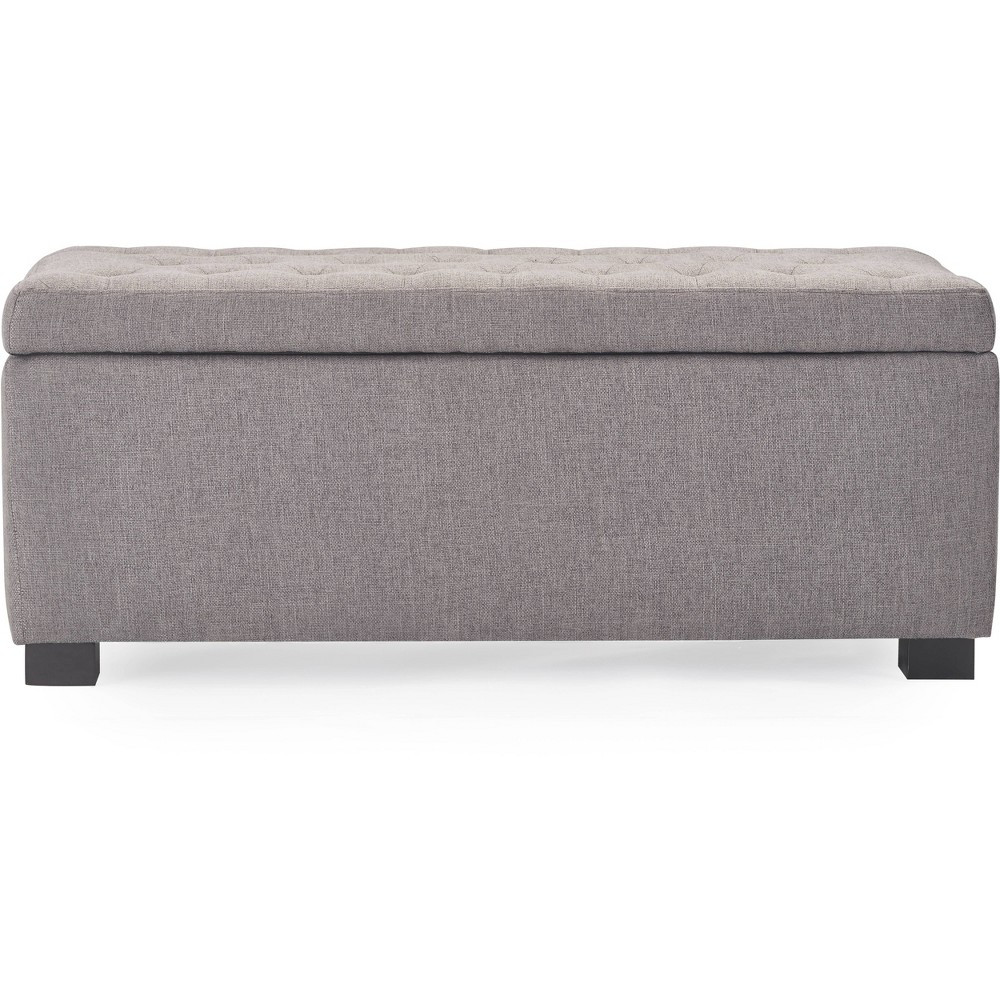 Arlo Tufted Storage Bench Gray - Adore Decor | Target