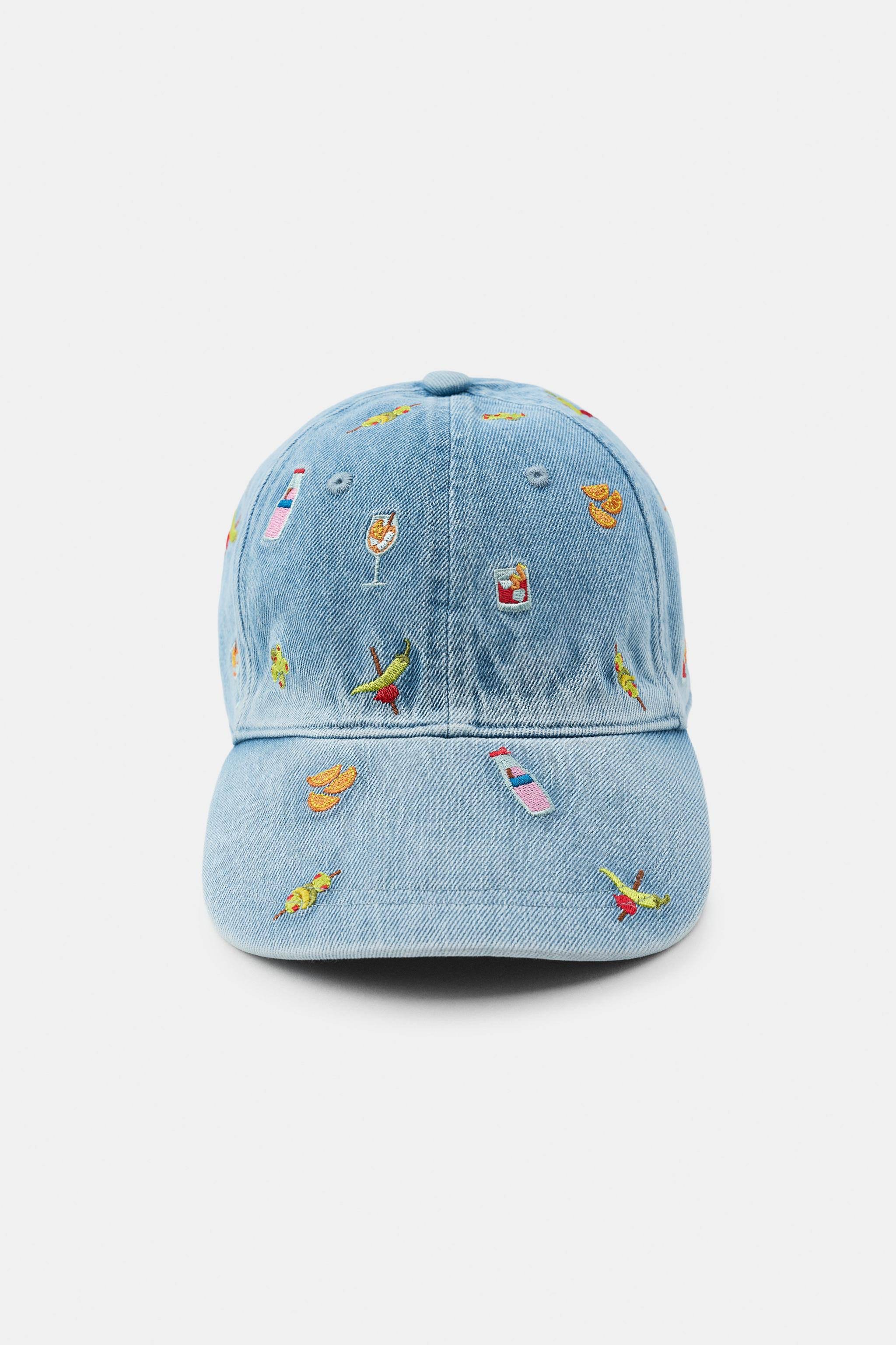 EMBROIDERED DENIM CAP | Zara US