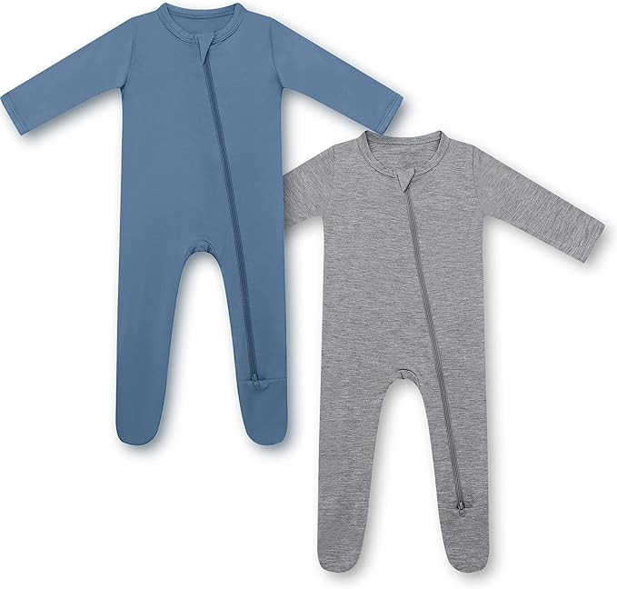HAPIU Rayon from Bamboo Baby Footed Pajamas, 2 Way Zipper YKK, Footie for Baby Boy Girls, Newborn... | Amazon (US)