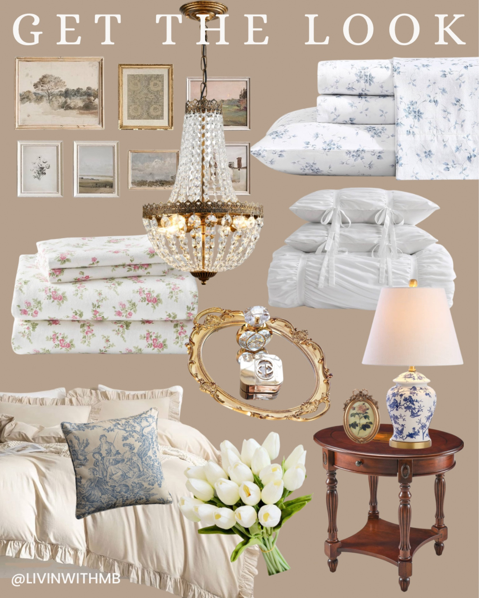 Shop vintage inspired bedroom decor. 

Cottage core
Laura Ashley 
French country 
Toile 

#LTKover40 #LTKhome