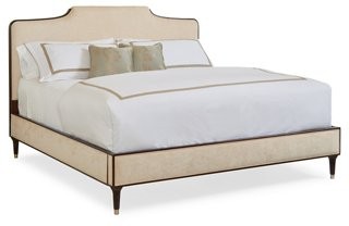 Marbella Bed, Mahogany/Cream - Beds & Headboards - Furniture - Category Landing Page | One Kings ... | One Kings Lane