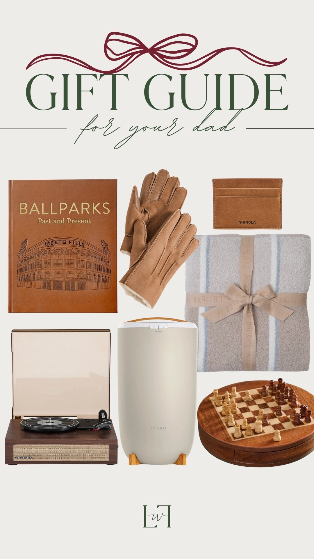 Gift ideas for dad! We got this towel warmer a few years ago and it’s so great! I also love gifting a good quality blanket like this barefoot dreams one! 


Life with Loverly, gift guide, gifts for him, blanket, record player, leather wallet, men’s gloves 

#LTKSeasonal #LTKGiftGuide #LTKMens