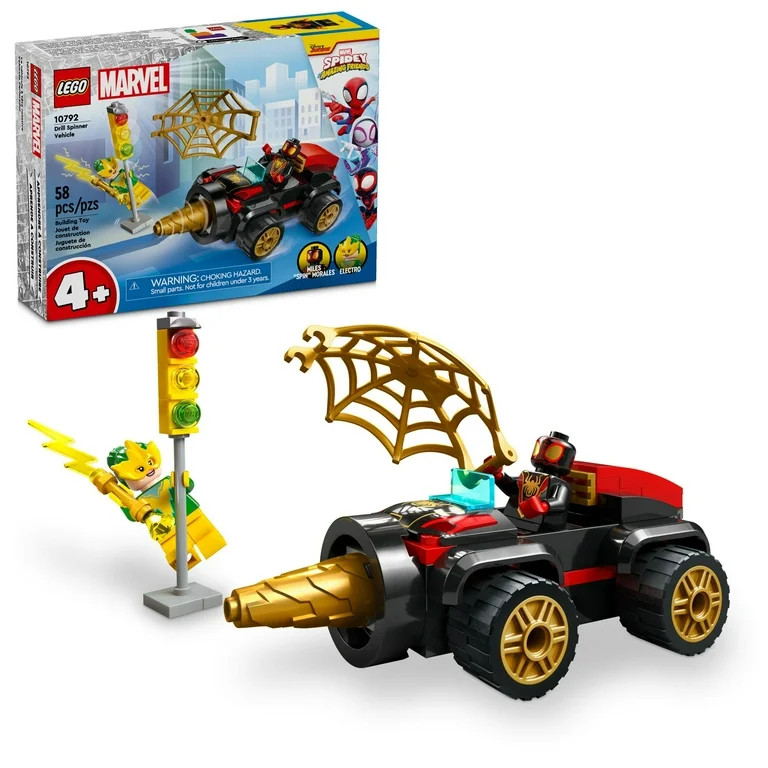 LEGO Marvel Drill Spinner Vehicle, Miles "Spin" Morales Car with 2 Minifigures, Marvel Toy from D... | Walmart (US)