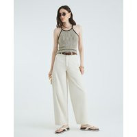 River Island Womens Cream Belted Pocket Balloon Jeans | River Island UK & IE