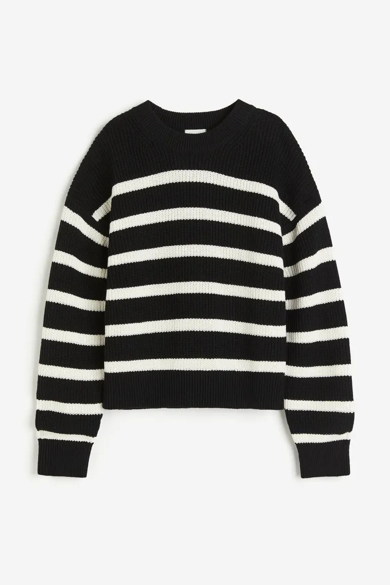 Sweater - Cream/black striped - Ladies | H&M US | H&M (US + CA)