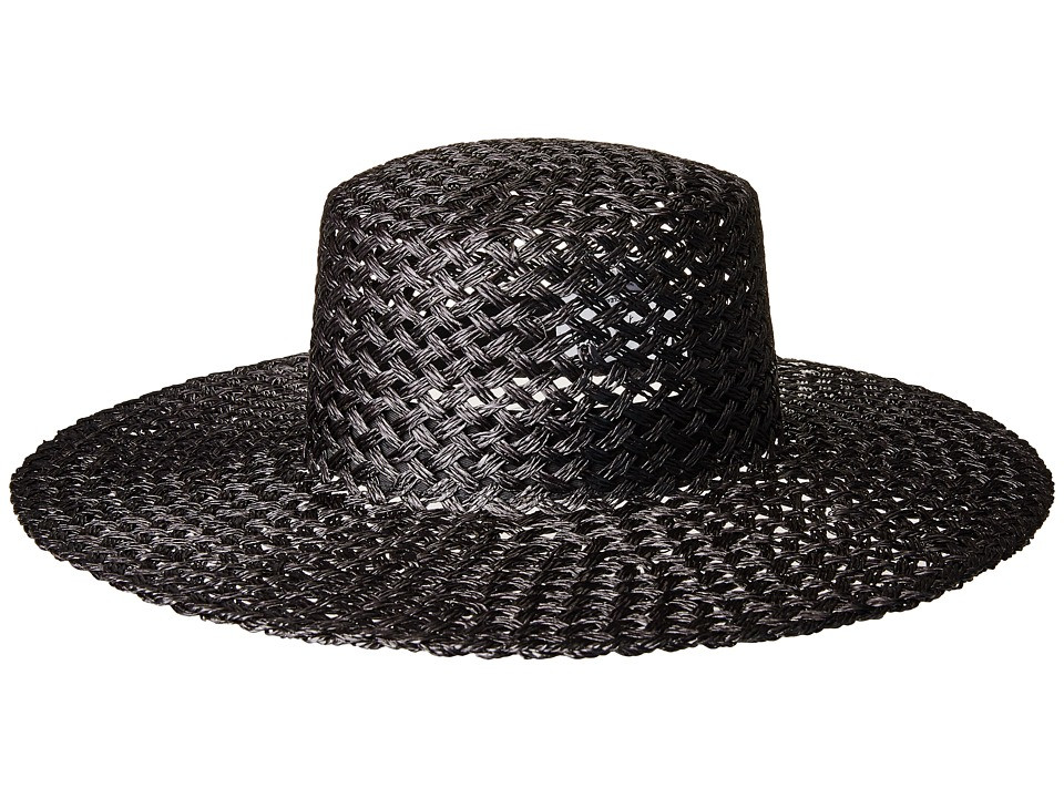Lack of Color - Sunnydip Noir Straw Boater (Black) Traditional Hats | Zappos