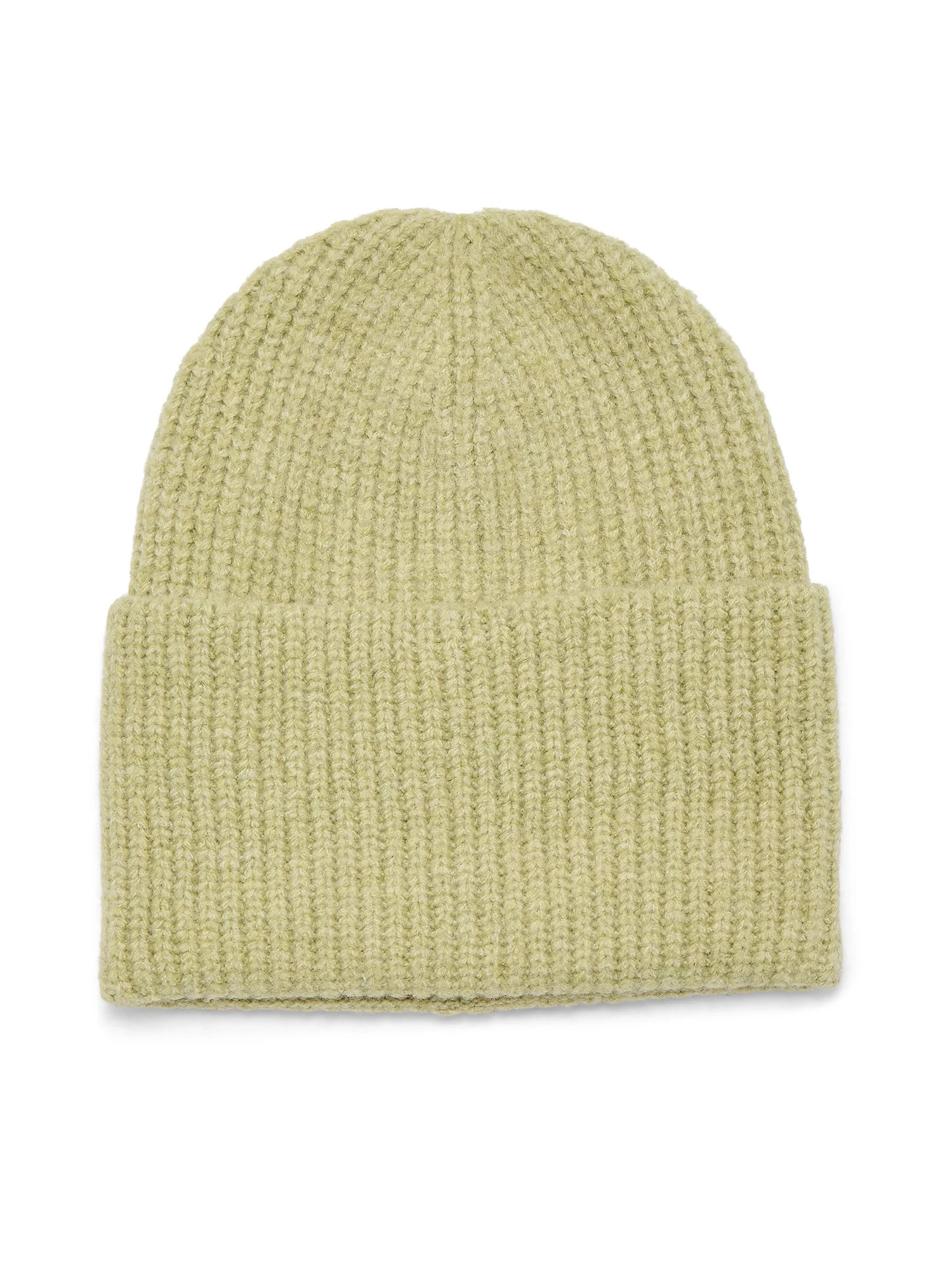 Time and Tru Women's Wide Cuff Beanie Hat, One Size, Lime | Walmart (US)