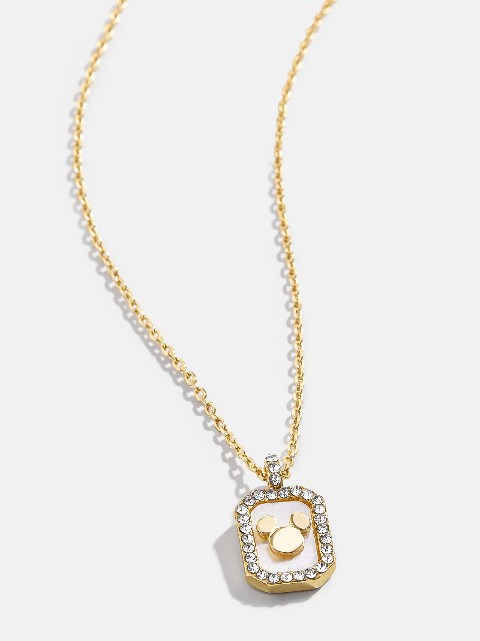Mickey Mouse Disney Pavé Pendant Necklace - Gold/Pavé | BaubleBar