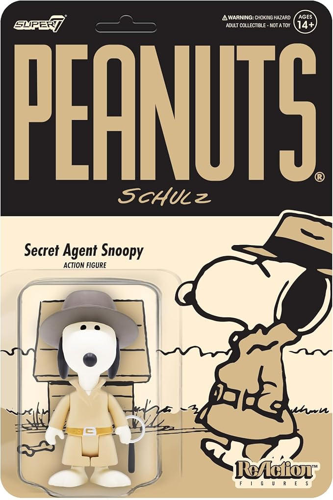 Super7 Peanuts Secret Agent Snoopy - 3.75" Peanuts Action Figure with Accessory Classic Cartoon C... | Amazon (US)