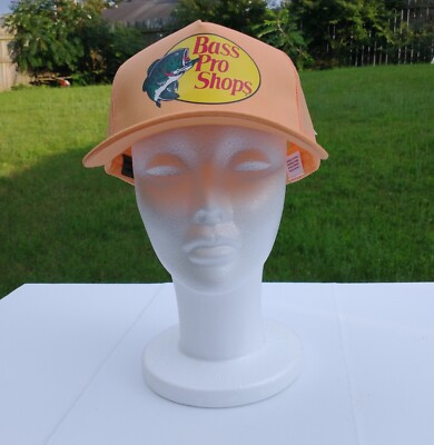 Bass Pro Shops Hat Logo Mesh Fishing Hunting Trucker Cap Snapback PASTEL ORANGE  | eBay | eBay US