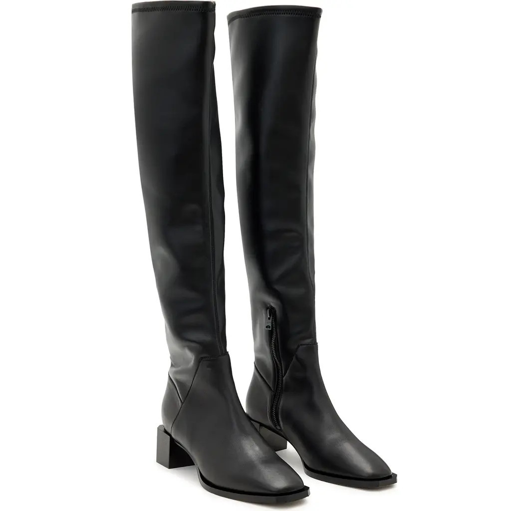 AllSaints Avril Over the Knee Boot in Black at Nordstrom, Size 9Us | Nordstrom