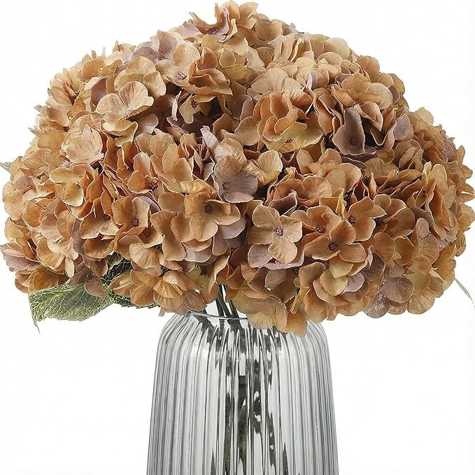 2Bouquets Artificial Fake Flowers Plants Silk Hydrangea Arrangements Wedding Bouquets Decorations... | Amazon (US)