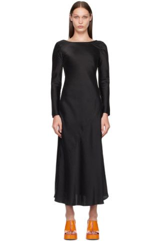 Silk Laundry - Black Sienna Maxi Dress | SSENSE