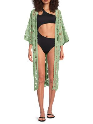 Area Stars Summer Breeze Floral Crochet Coverup Cardigan on SALE | Saks OFF 5TH | Saks Fifth Avenue OFF 5TH