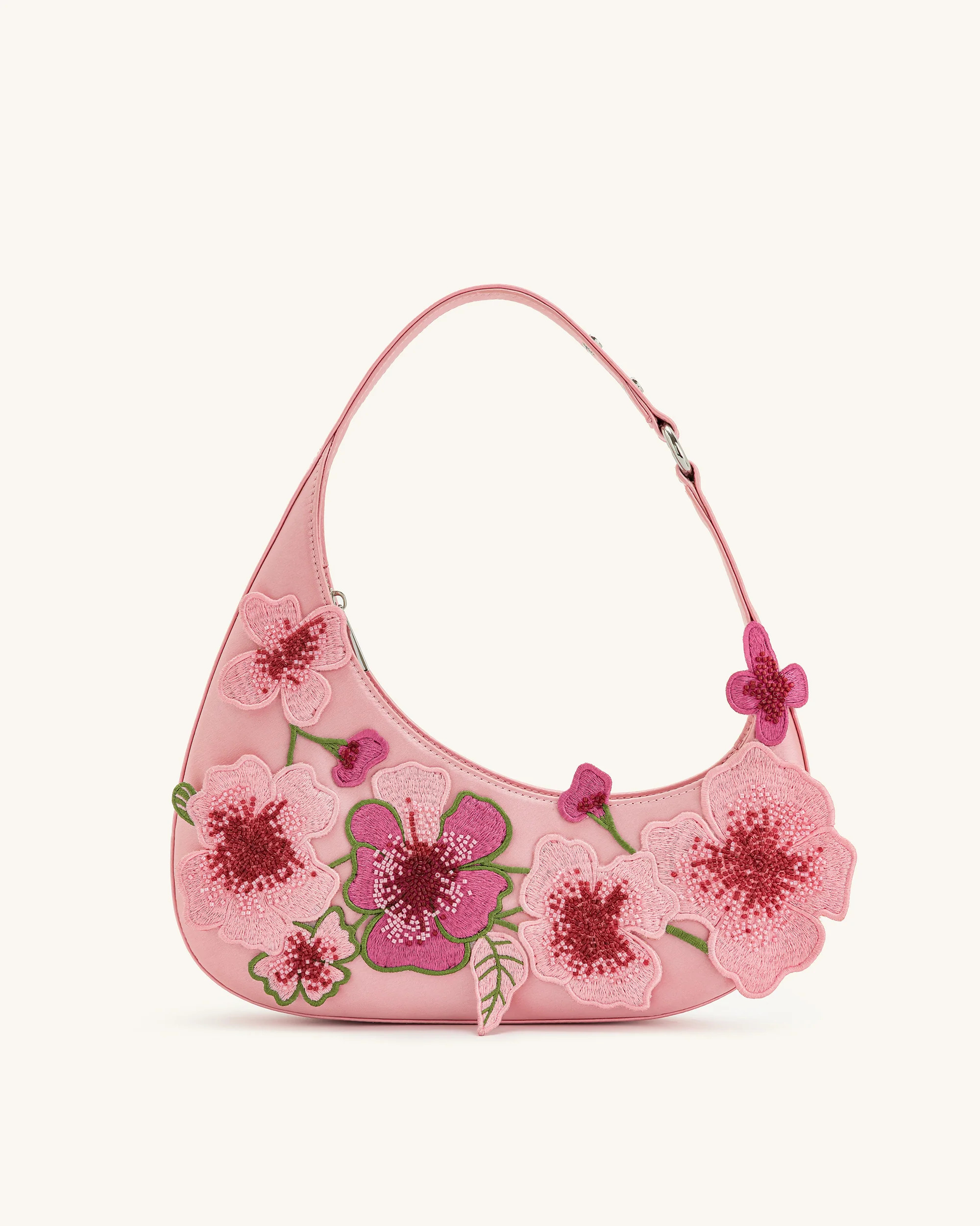 Harlee Embroidered Shoulder Bag - Pink | JW PEI US