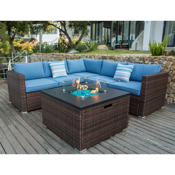 Maia 5 Piece Sectional Seating Group with Cushions | Wayfair North America
