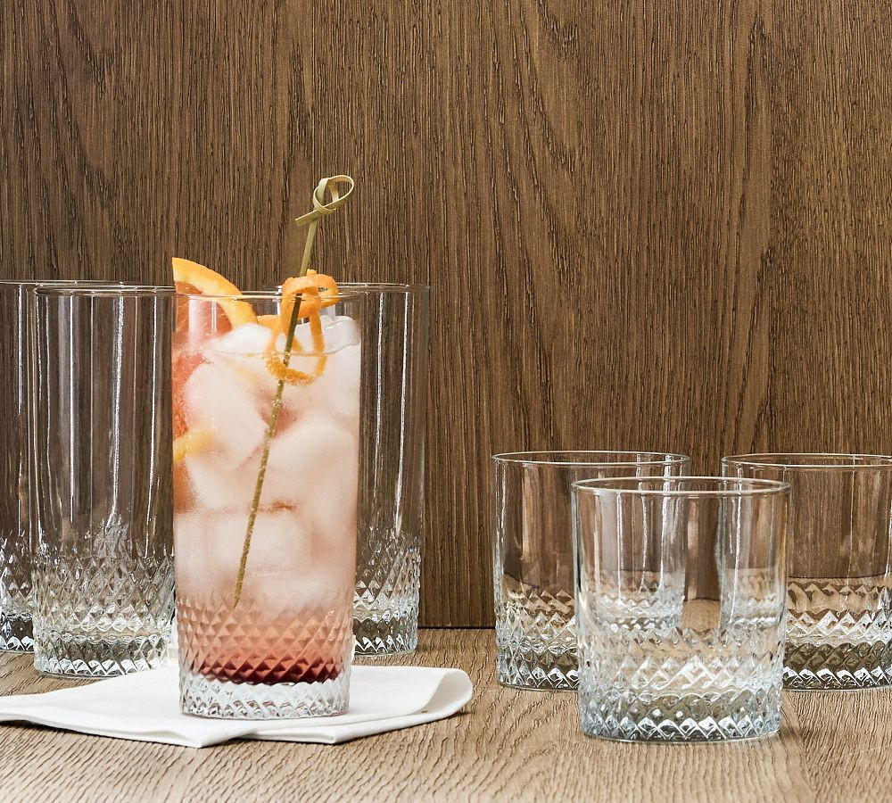 Diamond Cut Cocktail Glasses - Set of 4 | Pottery Barn (US)
