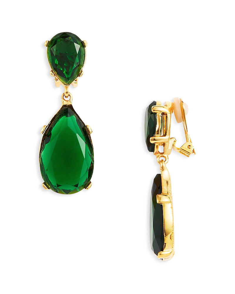 Kenneth Jay Lane Glass Stone Clip On Drop Earrings | Bloomingdale's (US)