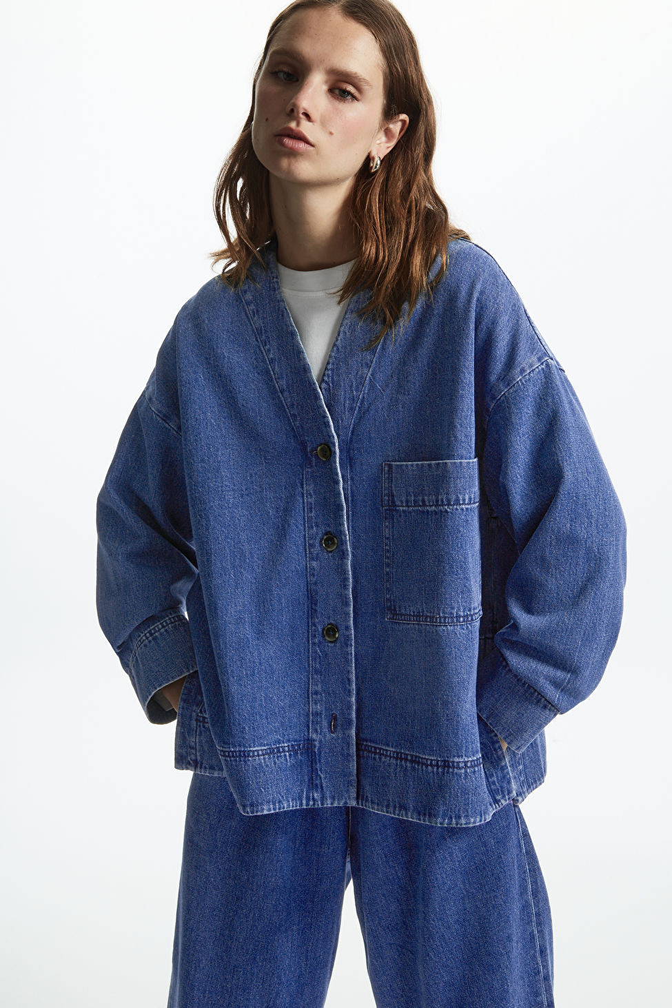 DENIM OVERSHIRT - WASHED BLUE - COS | COS UK