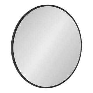 Medium Round Black Modern Mirror (30 in. H x 30 in. W) | The Home Depot