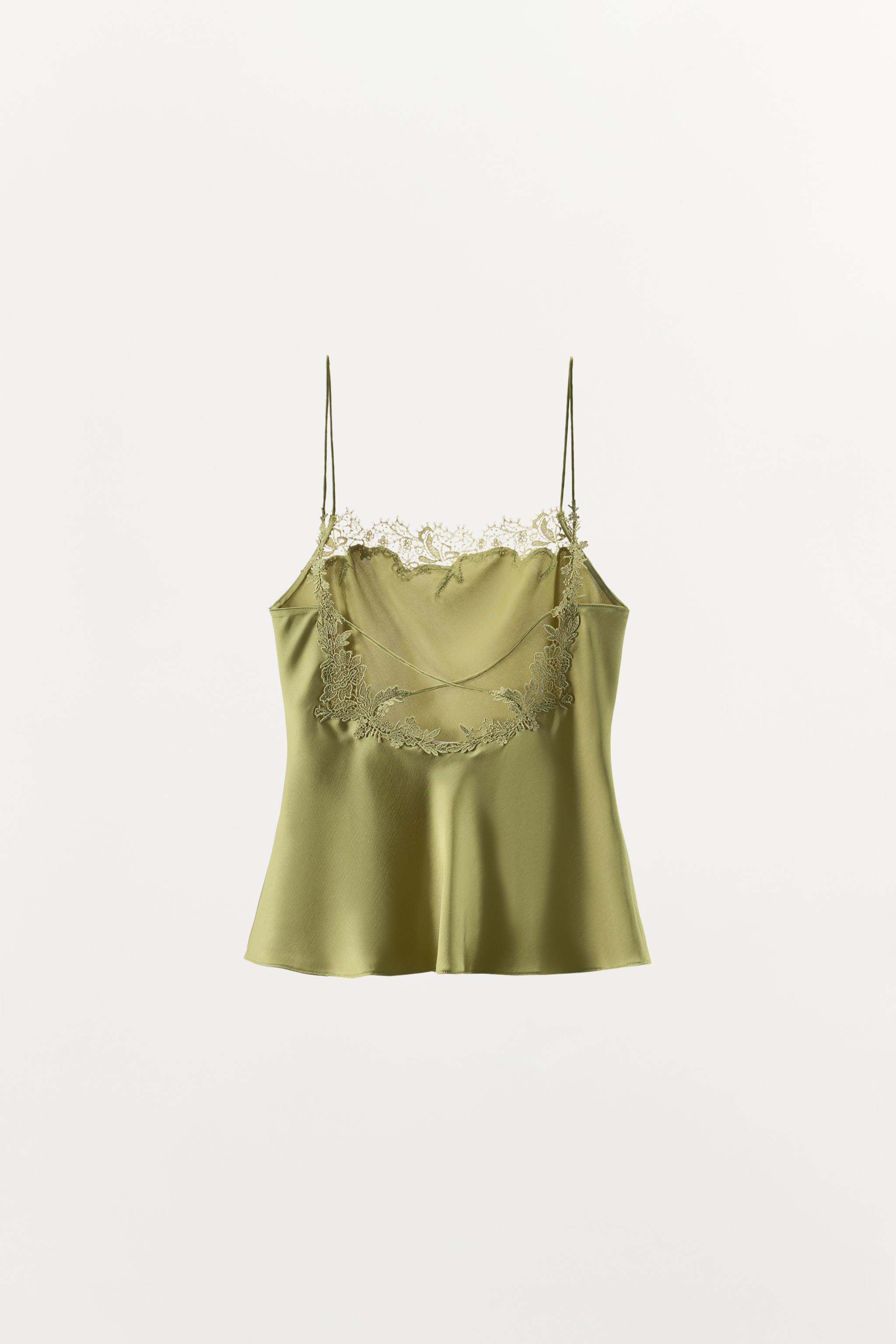 SATIN LACE CAMISOLE | Zara US
