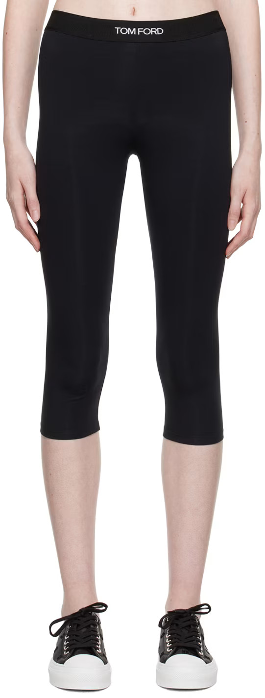 Black Cropped Leggings | SSENSE