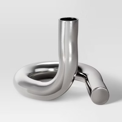 Silver Metal Single Candle Holder - Threshold™ | Target