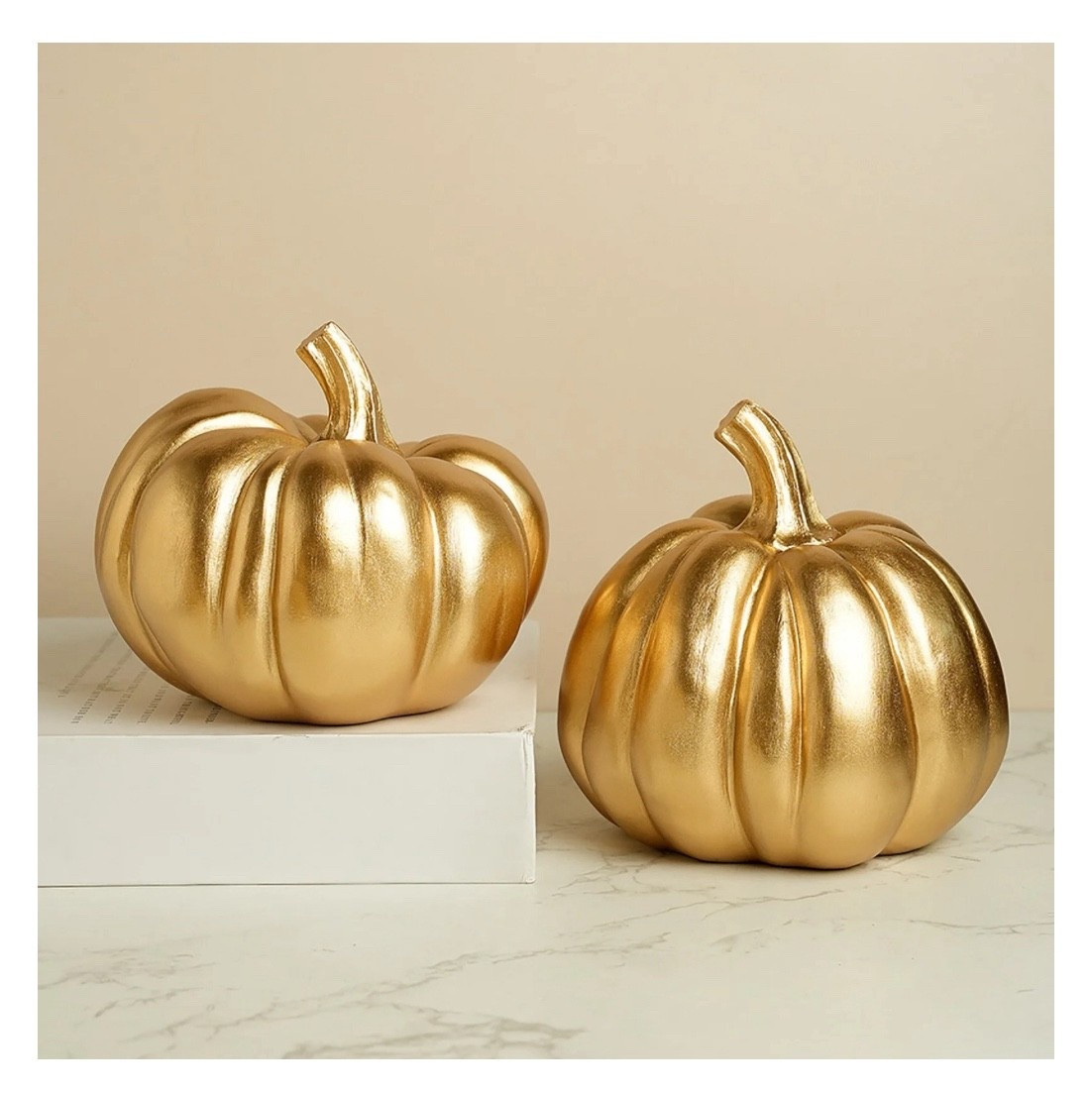Golden pumpkins for fall. Great for Halloween decor, a fall tablescape or Thanksgiving. 

Fall decor, home decor, #pumpkins 

#LTKSeasonal #LTKHome #LTKFindsUnder50
