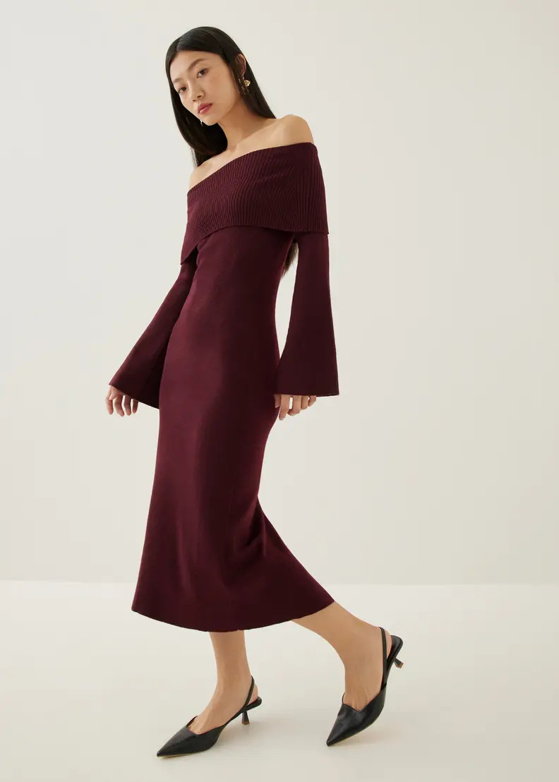 Yassi Off Shoulder Column Midi Dress | Love, Bonito USA