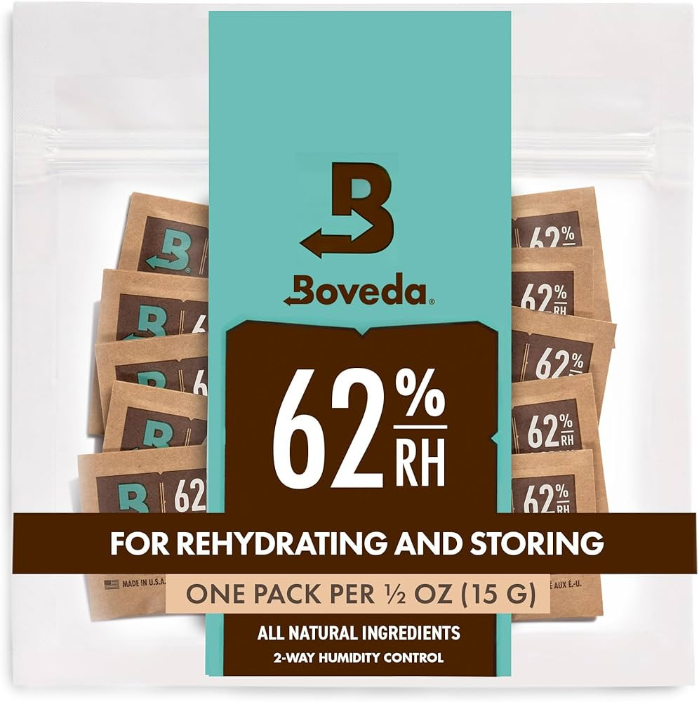 Boveda 62% Two-Way Humidity Control Packs For Storing ½ oz – Size 4 – 10 Pack – Moisture A... | Amazon (US)