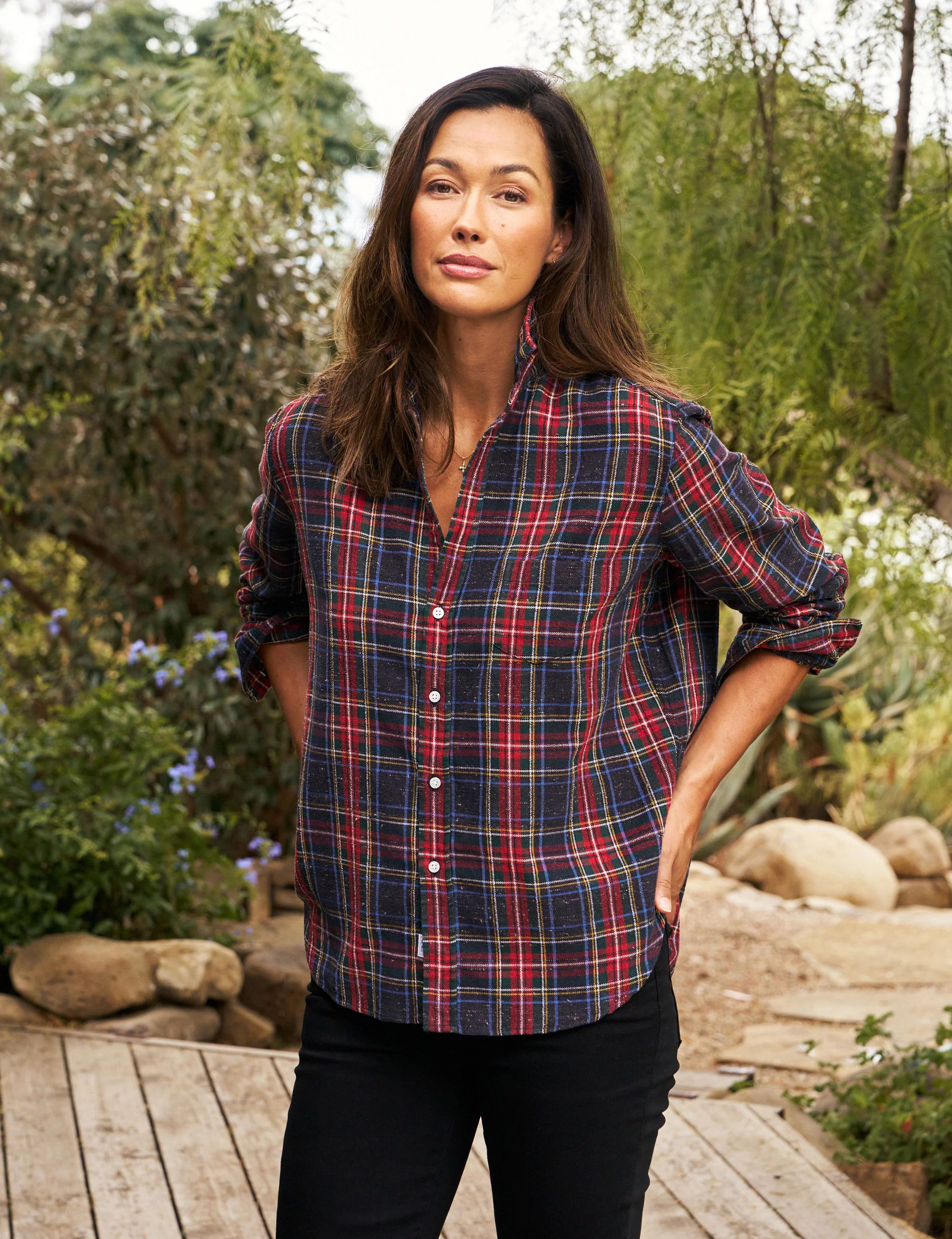 EILEEN Green and Red Plaid, Flannel | Frank & Eileen