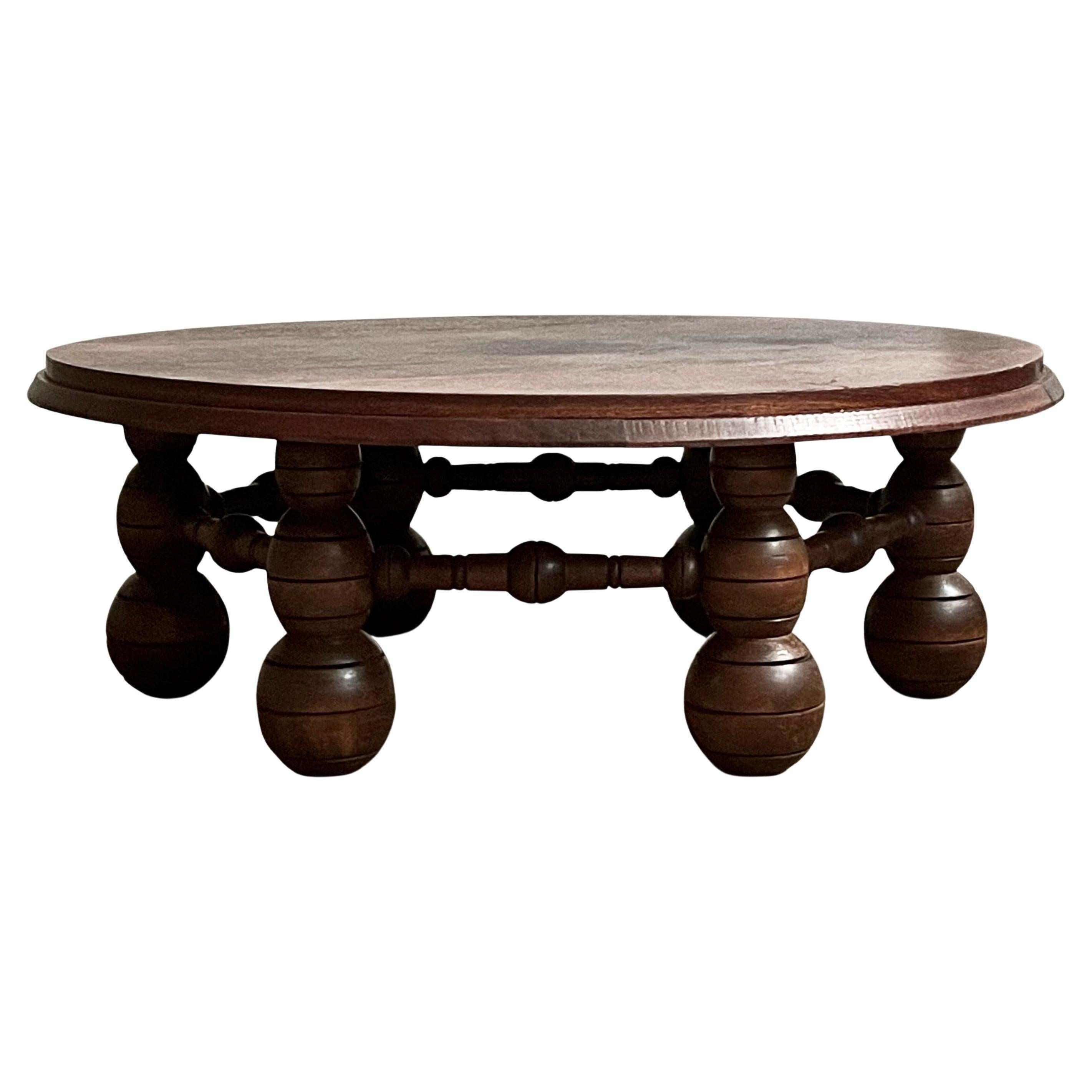 Charles Dudouyt Large Oak Coffee Table | 1stDibs