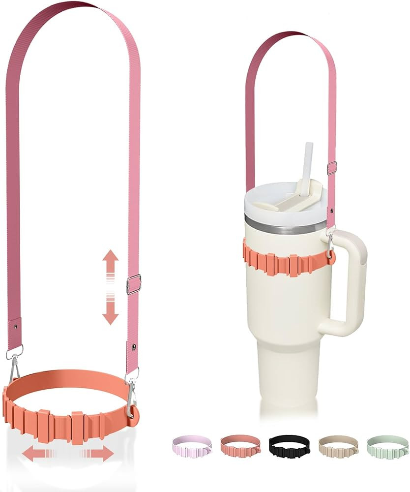 WXCGX Adjustable Water Bottle Handle with Adjustable Strap: Sturdy Silicone Water Bottle Holder F... | Amazon (US)