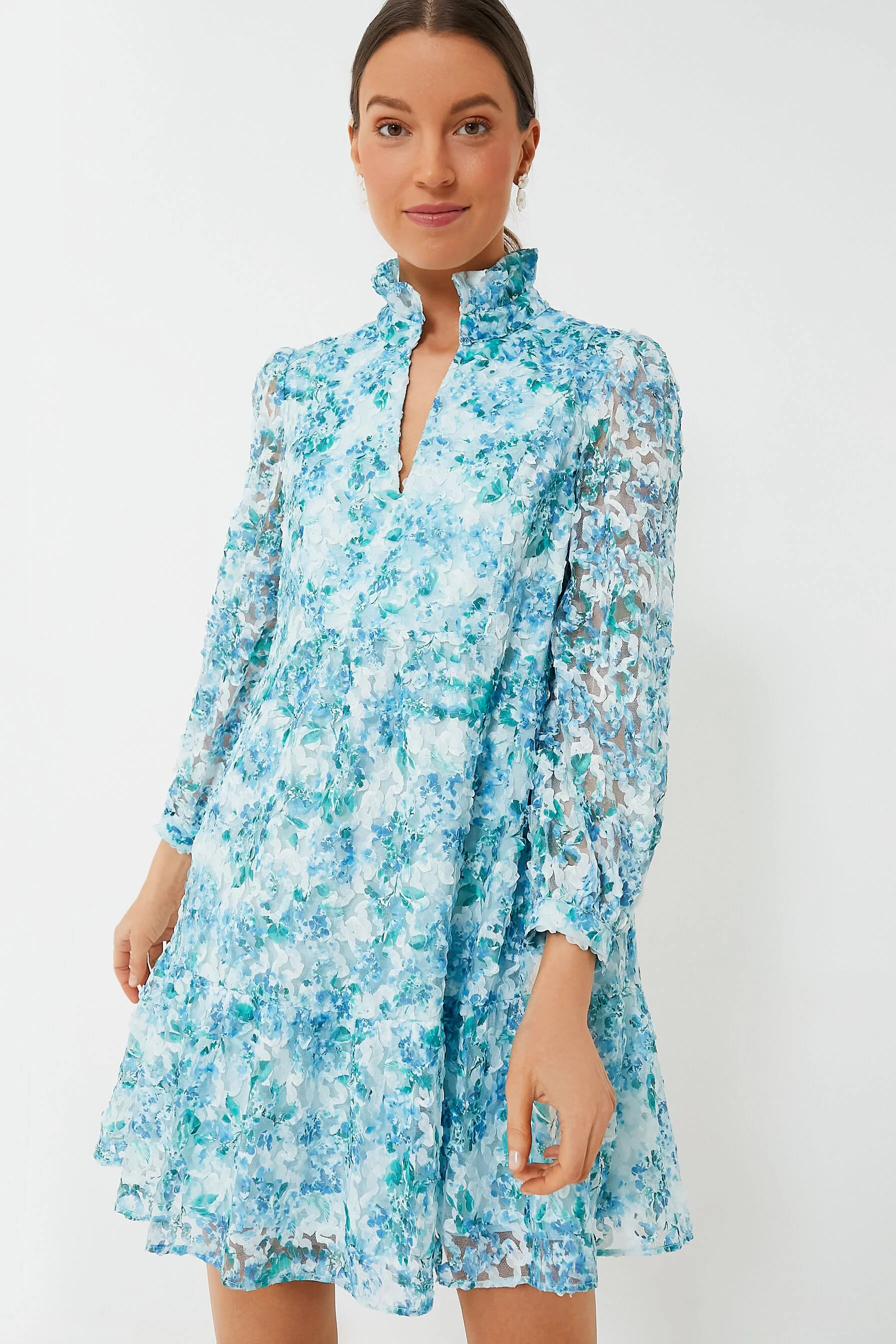 Water's Edge Hydrangea Organza Palmerston Dress | Tuckernuck (US)