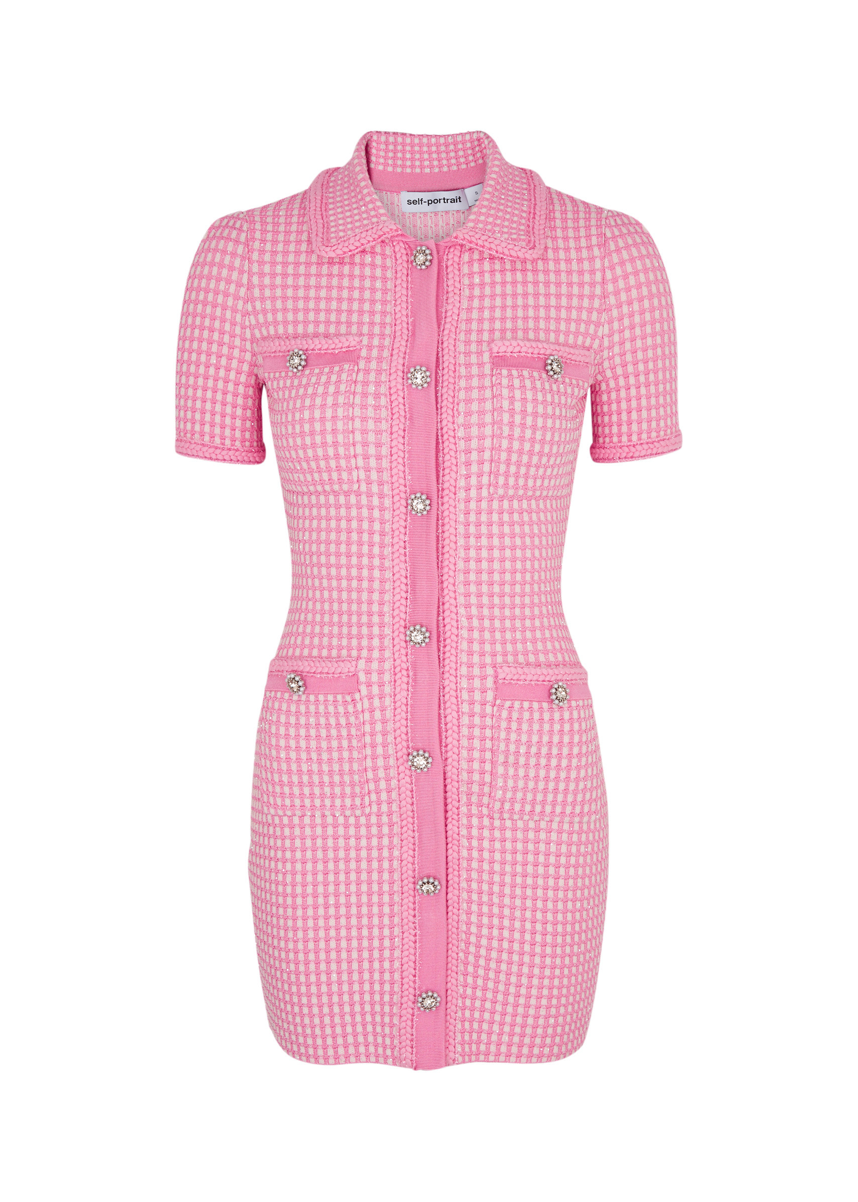 Checked knitted mini dress | Harvey Nichols