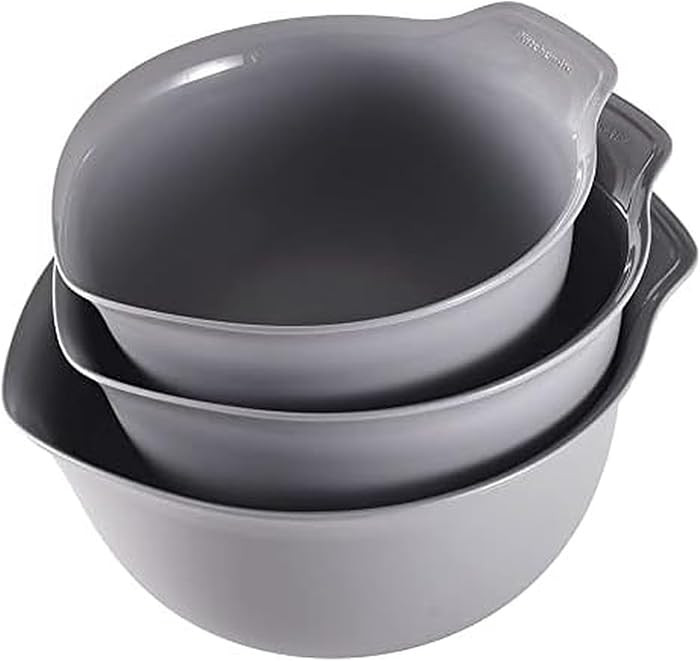 KitchenAid Universal Nesting Plastic Mixing Bowls, Set Of 3, 2.5 quart, 3.5 quart, 4.5 quart, Non... | Amazon (US)
