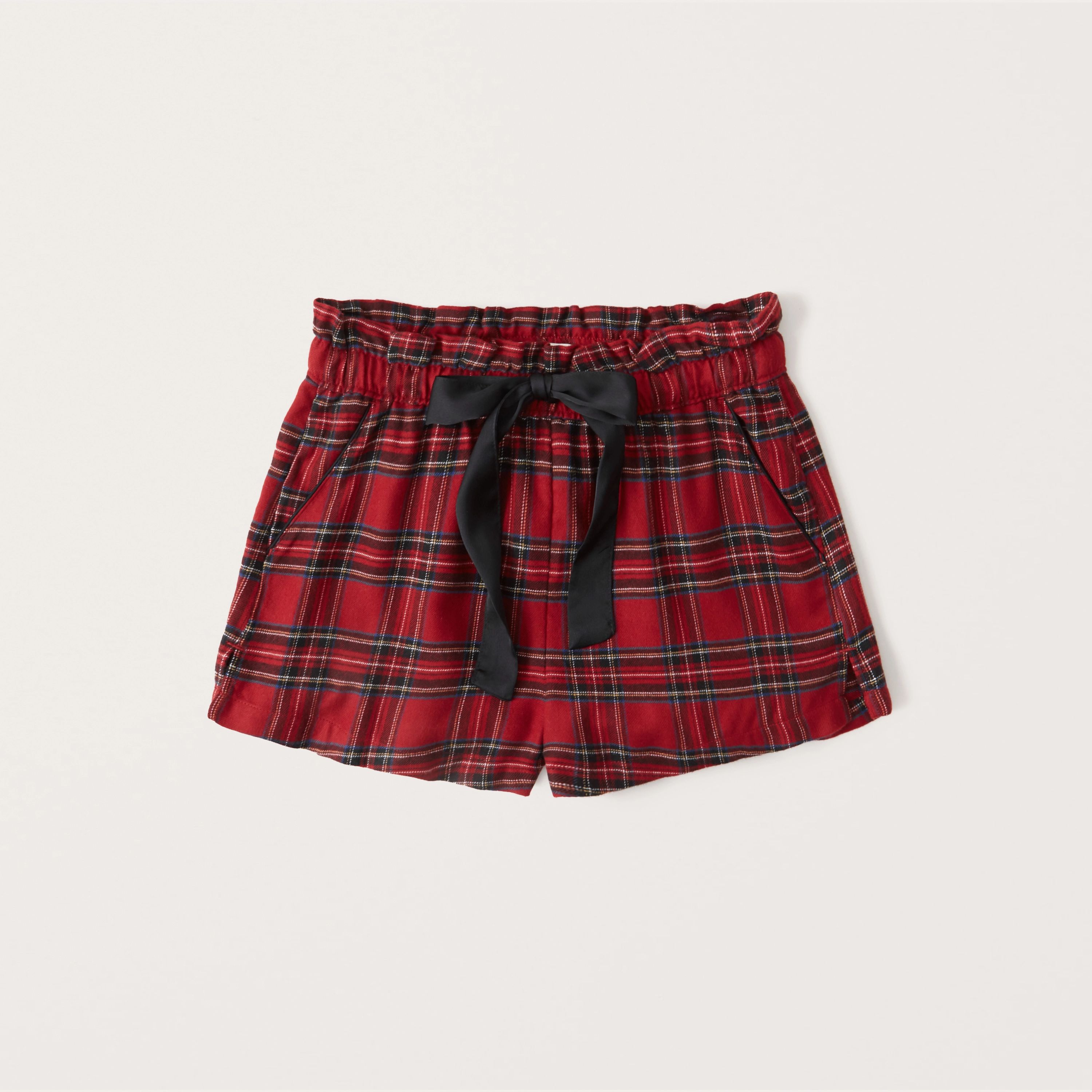Paperbag Waist Flannel Shorts | Abercrombie & Fitch (US)