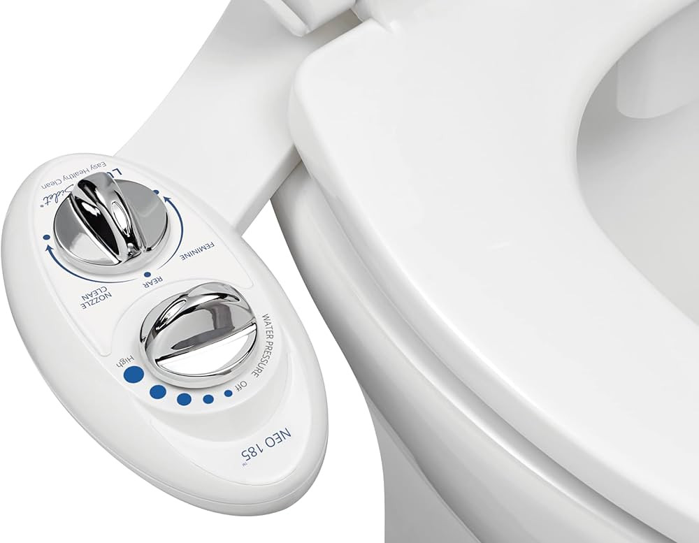 LUXE Bidet NEO 185 - Self-Cleaning, Dual Nozzle, Non-Electric Bidet Attachment for Toilet Seat, A... | Amazon (US)