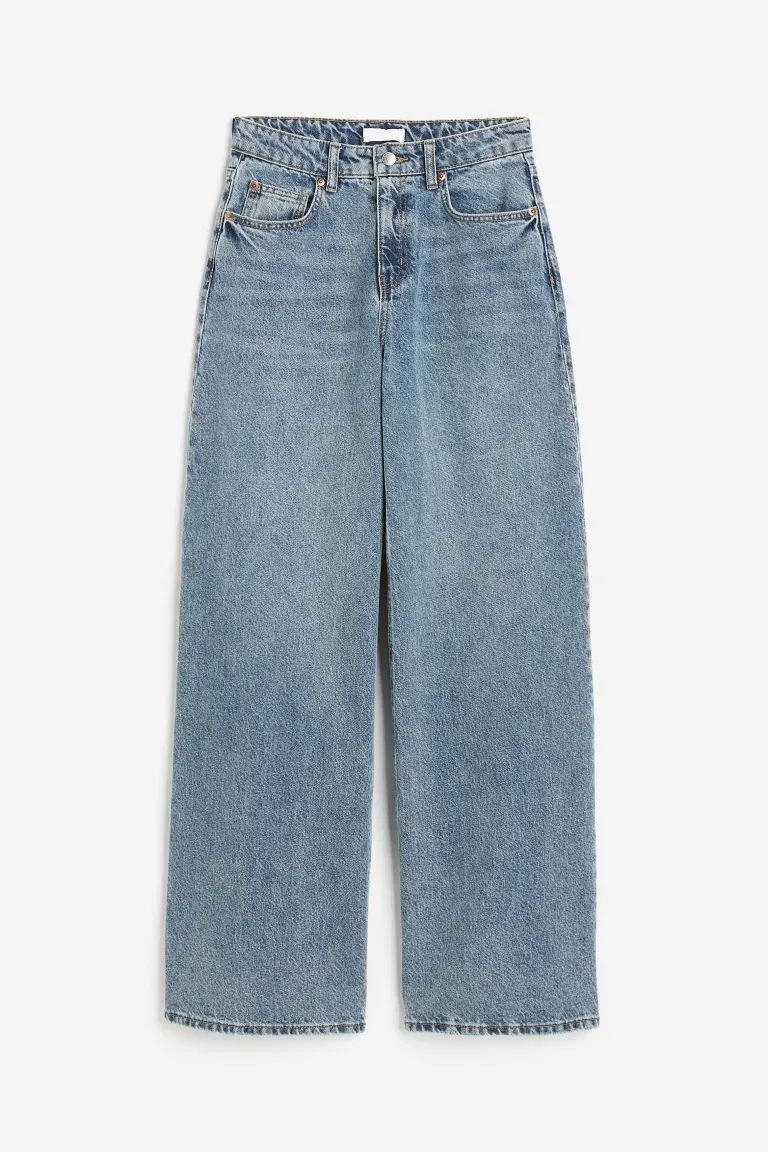 Wide High Jeans - Denim blue - Ladies | H&M GB | H&M (UK, MY, IN, SG, PH, TW, HK)